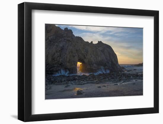 California. Last Light Through the Arch at Pfeiffer Big Sur State Park-Judith Zimmerman-Framed Photographic Print