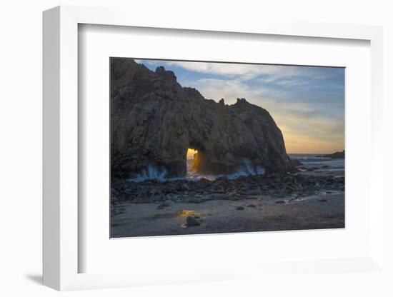 California. Last Light Through the Arch at Pfeiffer Big Sur State Park-Judith Zimmerman-Framed Photographic Print