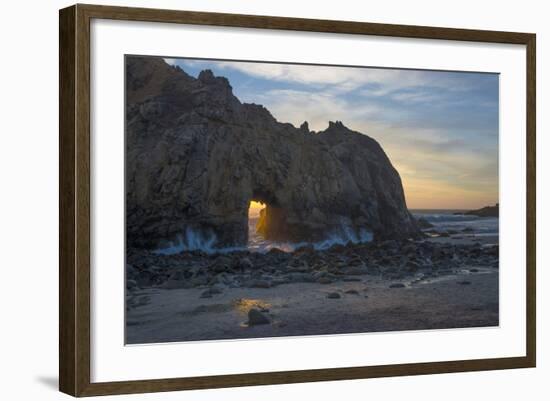 California. Last Light Through the Arch at Pfeiffer Big Sur State Park-Judith Zimmerman-Framed Photographic Print