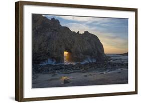 California. Last Light Through the Arch at Pfeiffer Big Sur State Park-Judith Zimmerman-Framed Photographic Print