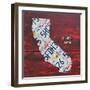 California License Plate Map-Design Turnpike-Framed Giclee Print