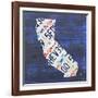 California License Plate Map-Design Turnpike-Framed Giclee Print