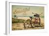 California - Life is a Beautiful Ride - Beach Cruisers-Lantern Press-Framed Art Print