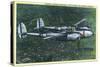 California - Lockheed Lightning Interceptor P-38 in Flight-Lantern Press-Stretched Canvas