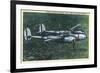 California - Lockheed Lightning Interceptor P-38 in Flight-Lantern Press-Framed Art Print