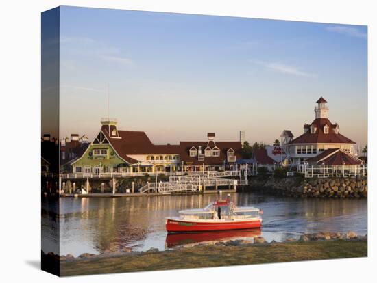 California, Long Beach, Shoreline Village Boardwalk, USA-Walter Bibikow-Stretched Canvas