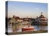 California, Long Beach, Shoreline Village Boardwalk, USA-Walter Bibikow-Stretched Canvas