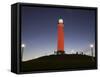 California, Long Beach, Shoreline Village Lighthouse, Evening, USA-Walter Bibikow-Framed Stretched Canvas