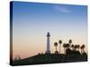 California, Long Beach, Shoreline Village Lighthouse, USA-Walter Bibikow-Stretched Canvas