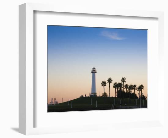 California, Long Beach, Shoreline Village Lighthouse, USA-Walter Bibikow-Framed Photographic Print