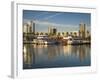 California, Long Beach, Shoreline Village, Marina and City View, USA-Walter Bibikow-Framed Photographic Print