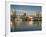 California, Long Beach, Shoreline Village, Marina and City View, USA-Walter Bibikow-Framed Photographic Print