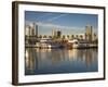 California, Long Beach, Shoreline Village, Marina and City View, USA-Walter Bibikow-Framed Photographic Print