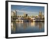 California, Long Beach, Shoreline Village, Marina and City View, USA-Walter Bibikow-Framed Photographic Print