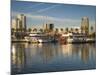 California, Long Beach, Shoreline Village, Marina and City View, USA-Walter Bibikow-Mounted Photographic Print