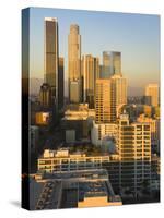 California, Los Angeles, Aerial View of Downtown from West 11th Street, Sunset, USA-Walter Bibikow-Stretched Canvas