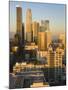 California, Los Angeles, Aerial View of Downtown from West 11th Street, Sunset, USA-Walter Bibikow-Mounted Photographic Print