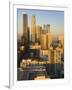 California, Los Angeles, Aerial View of Downtown from West 11th Street, Sunset, USA-Walter Bibikow-Framed Photographic Print