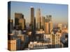 California, Los Angeles, Aerial View of Downtown from West 11th Street, Sunset, USA-Walter Bibikow-Stretched Canvas