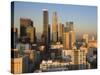 California, Los Angeles, Aerial View of Downtown from West 11th Street, Sunset, USA-Walter Bibikow-Stretched Canvas