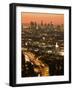 California, Los Angeles, Downtown and Hollywood Freeway 101 from Hollywood Bowl Overlook, USA-Walter Bibikow-Framed Photographic Print