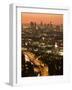 California, Los Angeles, Downtown and Hollywood Freeway 101 from Hollywood Bowl Overlook, USA-Walter Bibikow-Framed Photographic Print