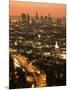 California, Los Angeles, Downtown and Hollywood Freeway 101 from Hollywood Bowl Overlook, USA-Walter Bibikow-Mounted Photographic Print