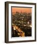 California, Los Angeles, Downtown and Hollywood Freeway 101 from Hollywood Bowl Overlook, USA-Walter Bibikow-Framed Photographic Print