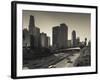 California, Los Angeles, Downtown and Rt, 110 Harbor Freeway, USA-Walter Bibikow-Framed Photographic Print