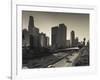California, Los Angeles, Downtown and Rt, 110 Harbor Freeway, USA-Walter Bibikow-Framed Photographic Print