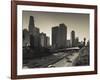 California, Los Angeles, Downtown and Rt, 110 Harbor Freeway, USA-Walter Bibikow-Framed Photographic Print