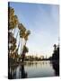 California, Los Angeles, Downtown District Skyscrapers Behind Echo Park Lake, USA-Christian Kober-Stretched Canvas