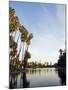 California, Los Angeles, Downtown District Skyscrapers Behind Echo Park Lake, USA-Christian Kober-Mounted Photographic Print