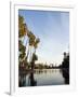 California, Los Angeles, Downtown District Skyscrapers Behind Echo Park Lake, USA-Christian Kober-Framed Photographic Print