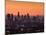 California, Los Angeles, Downtown from Hollywood Bowl Overlook, Dawn, USA-Walter Bibikow-Mounted Photographic Print