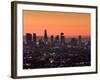 California, Los Angeles, Downtown from Hollywood Bowl Overlook, Dawn, USA-Walter Bibikow-Framed Photographic Print