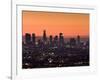California, Los Angeles, Downtown from Hollywood Bowl Overlook, Dawn, USA-Walter Bibikow-Framed Photographic Print
