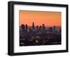 California, Los Angeles, Downtown from Hollywood Bowl Overlook, Dawn, USA-Walter Bibikow-Framed Photographic Print