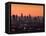 California, Los Angeles, Downtown from Hollywood Bowl Overlook, Dawn, USA-Walter Bibikow-Framed Stretched Canvas