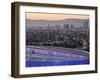 California, Los Angeles, Downtown, Roof of Staple Center and Hollywood, USA-Walter Bibikow-Framed Photographic Print