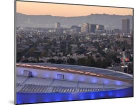 California, Los Angeles, Downtown, Roof of Staple Center and Hollywood, USA-Walter Bibikow-Mounted Photographic Print