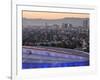 California, Los Angeles, Downtown, Roof of Staple Center and Hollywood, USA-Walter Bibikow-Framed Photographic Print