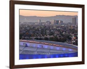 California, Los Angeles, Downtown, Roof of Staple Center and Hollywood, USA-Walter Bibikow-Framed Photographic Print