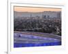 California, Los Angeles, Downtown, Roof of Staple Center and Hollywood, USA-Walter Bibikow-Framed Photographic Print