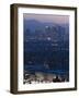 California, Los Angeles, Downtown View from Baldwin Hills, Dawn, USA-Walter Bibikow-Framed Photographic Print