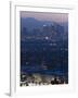 California, Los Angeles, Downtown View from Baldwin Hills, Dawn, USA-Walter Bibikow-Framed Photographic Print