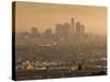 California, Los Angeles, Downtown View from Baldwin Hills, Sunrise, USA-Walter Bibikow-Stretched Canvas