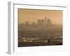 California, Los Angeles, Downtown View from Baldwin Hills, Sunrise, USA-Walter Bibikow-Framed Photographic Print