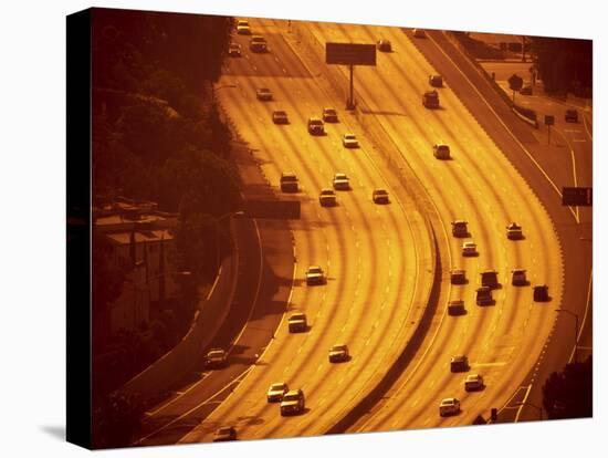 California, Los Angeles, Route 101 and Downtown, USA-Alan Copson-Stretched Canvas