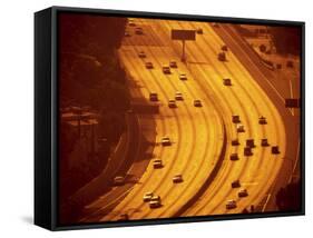 California, Los Angeles, Route 101 and Downtown, USA-Alan Copson-Framed Stretched Canvas